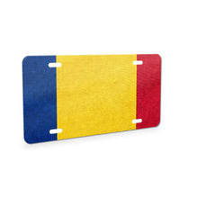 Romania Flag Pride aluminum front license plate