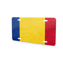 Romania Flag Pride aluminum front license plate