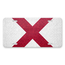Alabama State Flag aluminum front license plate