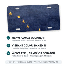 Alaska State Flag aluminum front license plate
