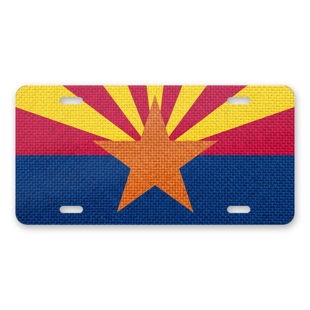 Arizona State Flag aluminum front license plate