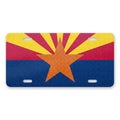 Arizona State Flag aluminum front license plate