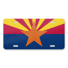 Arizona State Flag aluminum front license plate