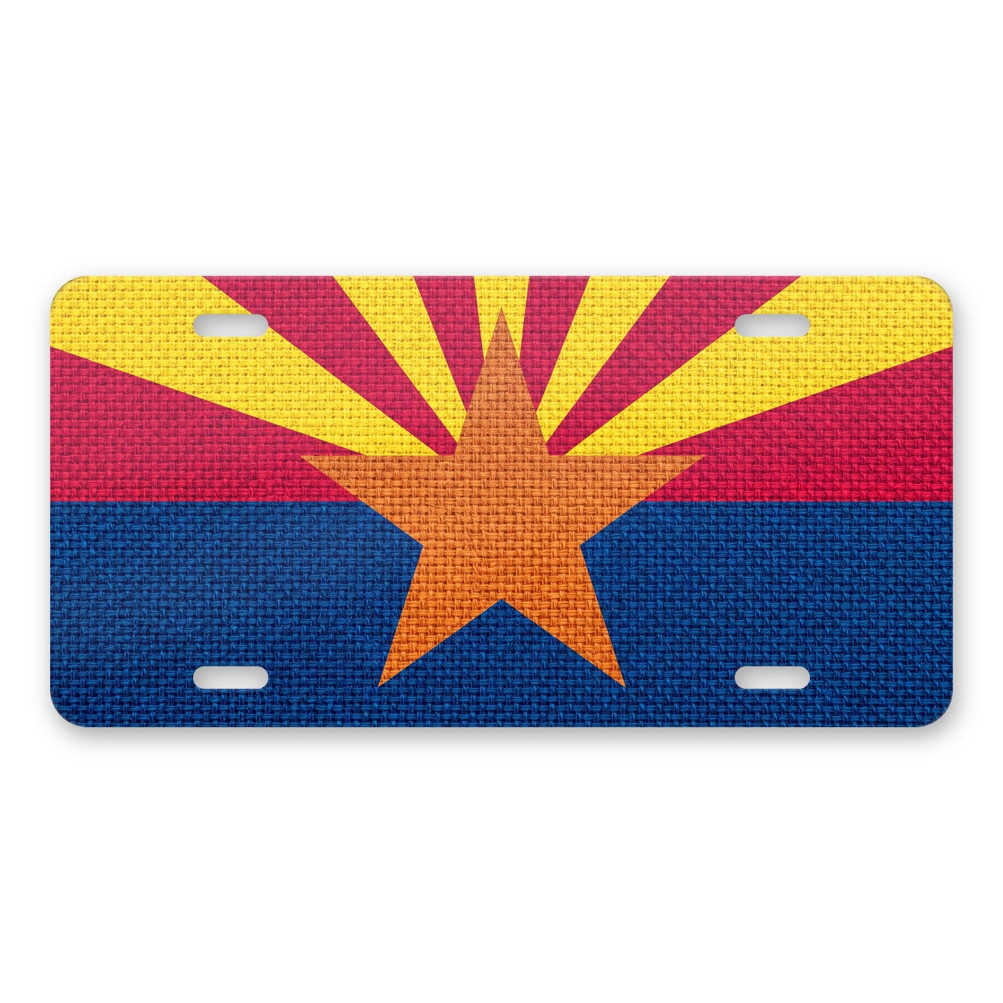 Arizona State Flag aluminum front license plate