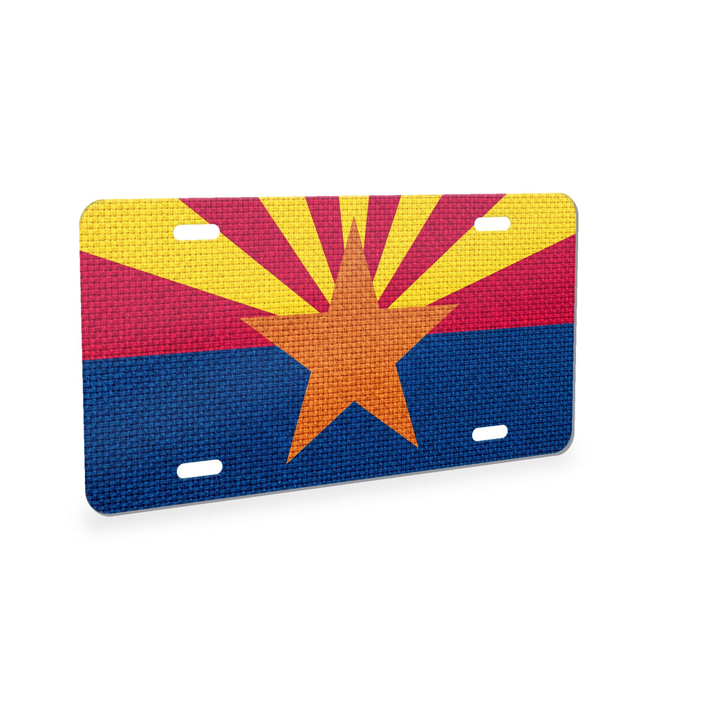 Arizona State Flag aluminum front license plate