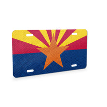 Arizona State Flag aluminum front license plate