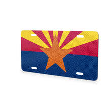 Arizona State Flag aluminum front license plate