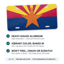 Arizona State Flag aluminum front license plate