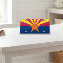 Arizona State Flag aluminum front license plate