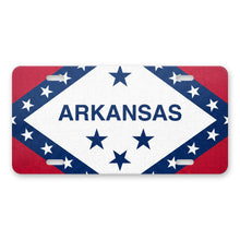 Arkansas State Flag aluminum front license plate