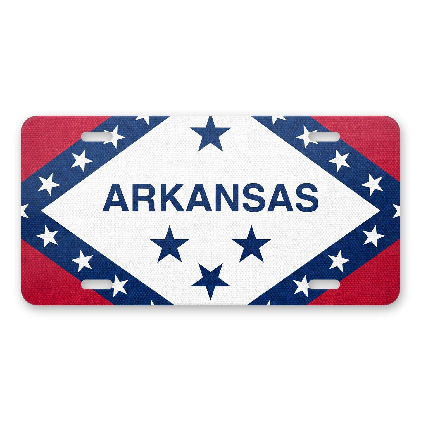 Arkansas State Flag aluminum front license plate
