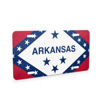 Arkansas State Flag aluminum front license plate