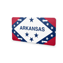Arkansas State Flag aluminum front license plate