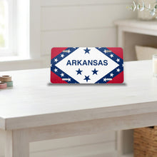 Arkansas State Flag aluminum front license plate