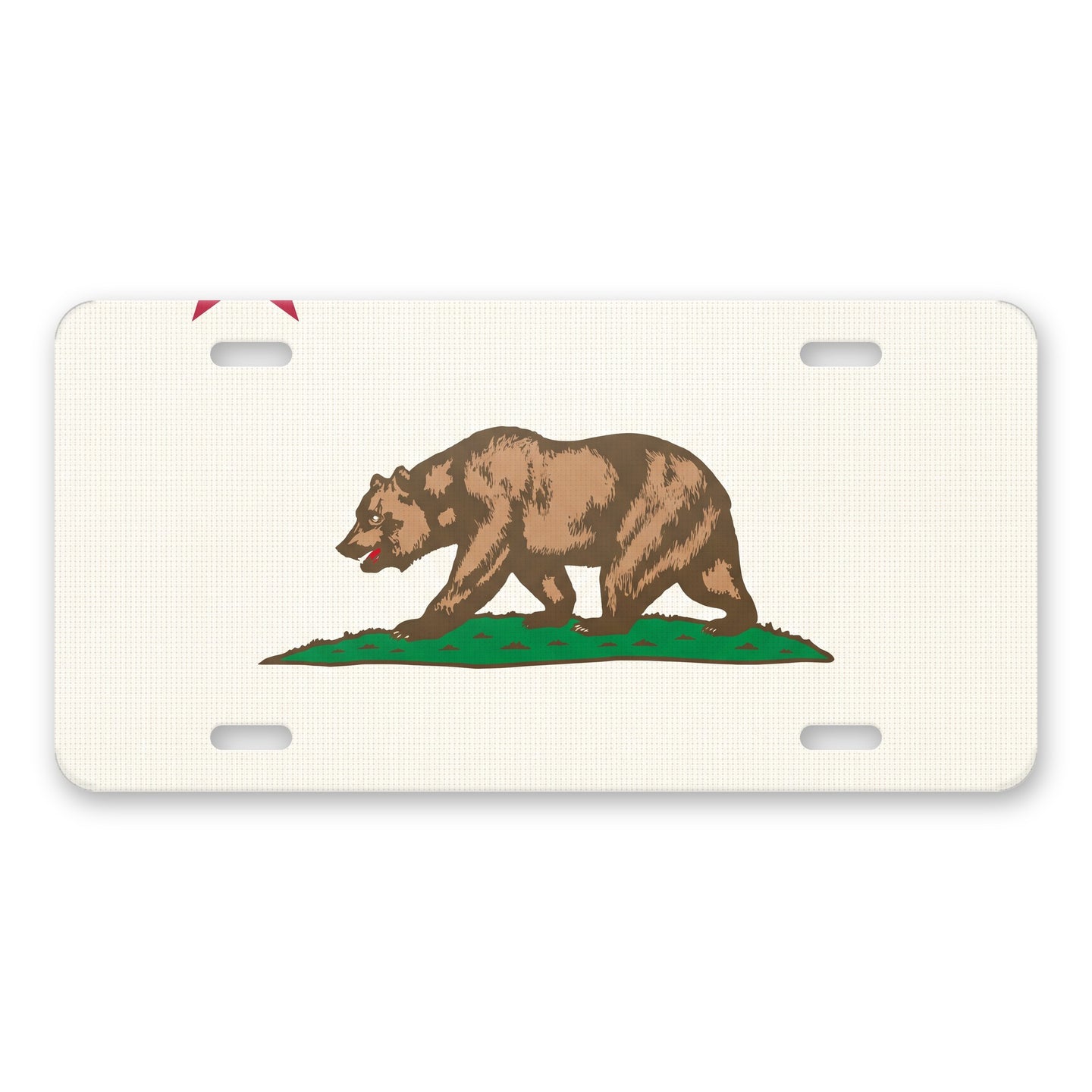 California State Flag aluminum front license plate