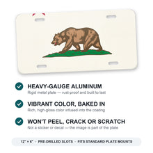 California State Flag aluminum front license plate