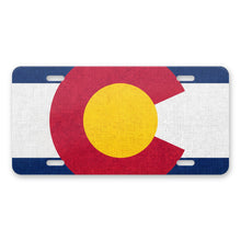 Colorado State Flag aluminum front license plate
