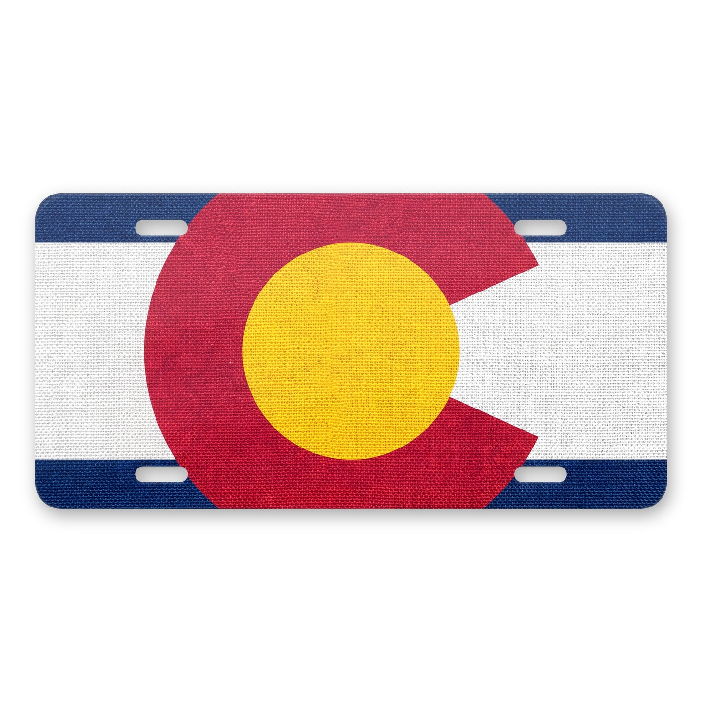 Colorado State Flag aluminum front license plate
