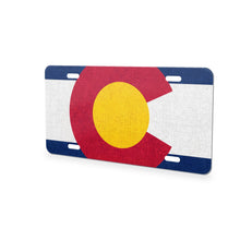 Colorado State Flag aluminum front license plate