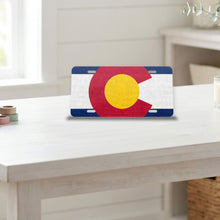 Colorado State Flag aluminum front license plate