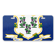 Connecticut State Flag aluminum front license plate