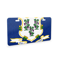 Connecticut State Flag aluminum front license plate