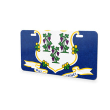 Connecticut State Flag aluminum front license plate