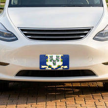 Connecticut State Flag aluminum front license plate