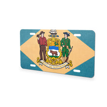 Delaware State Flag aluminum front license plate