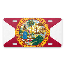 Florida State Flag aluminum front license plate