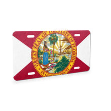 Florida State Flag aluminum front license plate