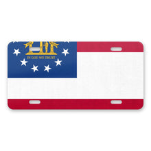 Georgia State Flag aluminum front license plate