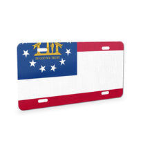 Georgia State Flag aluminum front license plate
