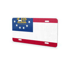 Georgia State Flag aluminum front license plate