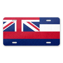Hawaii State Flag aluminum front license plate