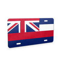 Hawaii State Flag aluminum front license plate