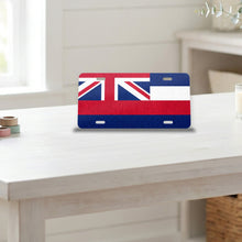 Hawaii State Flag aluminum front license plate