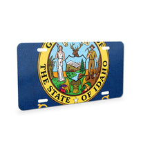 Idaho State Flag aluminum front license plate