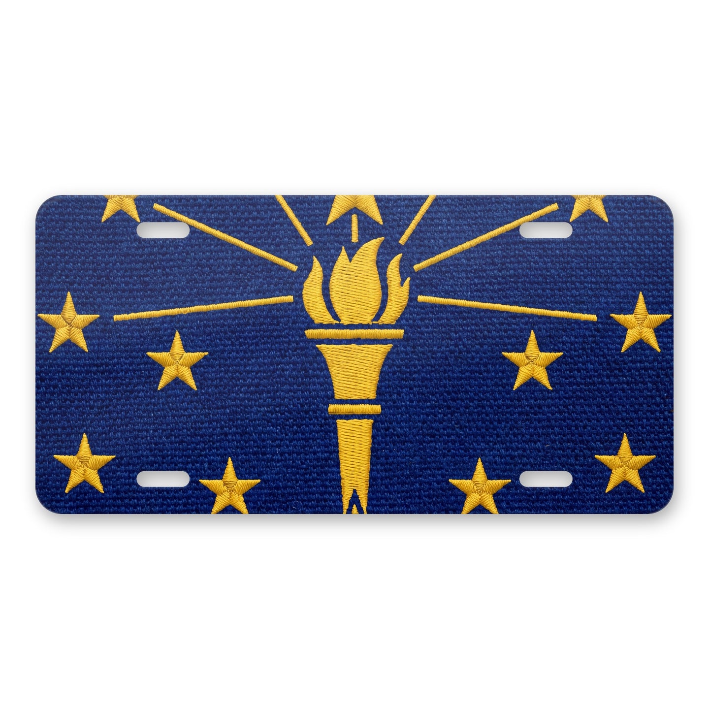 Indiana State Flag aluminum front license plate