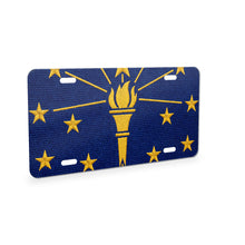 Indiana State Flag aluminum front license plate