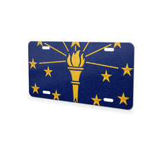 Indiana State Flag aluminum front license plate