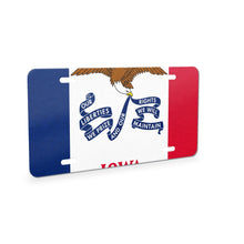 Iowa State Flag aluminum front license plate