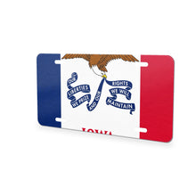 Iowa State Flag aluminum front license plate