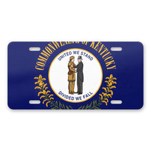 Kentucky State Flag aluminum front license plate