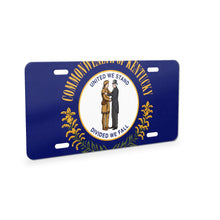 Kentucky State Flag aluminum front license plate