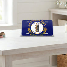 Kentucky State Flag aluminum front license plate