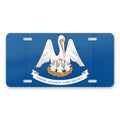 Louisiana State Flag aluminum front license plate