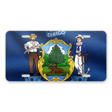 Maine State Flag aluminum front license plate
