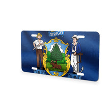 Maine State Flag aluminum front license plate