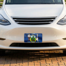 Maine State Flag aluminum front license plate